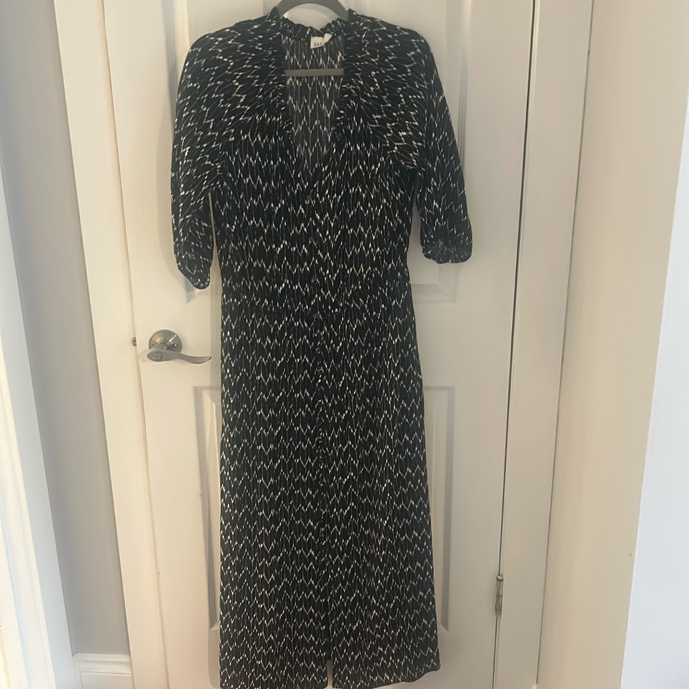 Navy and White Maxi Dress